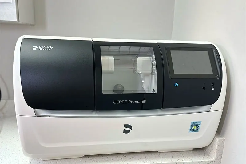 The CEREC Primemill milling unit in the Designer Smiles office.